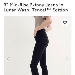 Madewell 9” High-rise skinny jean Size 25